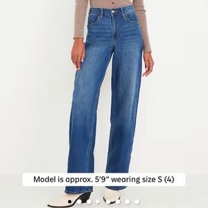 Old Navy Wide-Leg High-Rise Jeans - Medium Blue